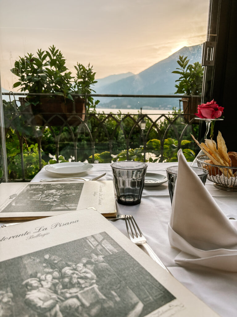 lake como dinner